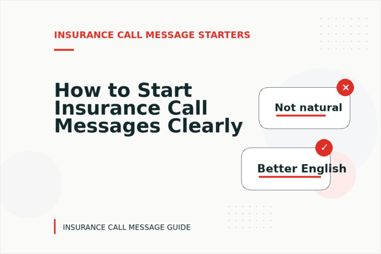 How to Start Insurance Call Messages Clearly How to Start Insurance Call Messages Clearly