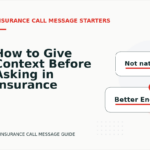 How to Give Context Before Asking in Insurance Call Message English