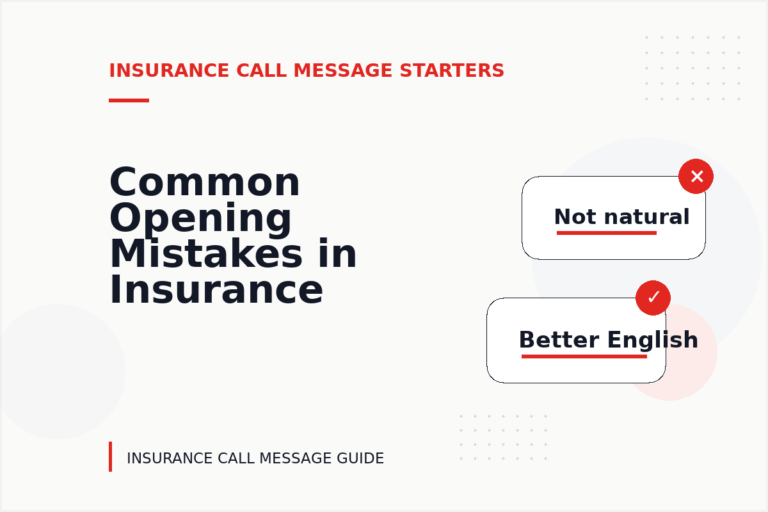 Common Opening Mistakes in Insurance Call Messages