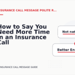 How to Say You Need More Time in an Insurance Call Message