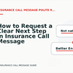 How to Request a Clear Next Step in Insurance Call Message English