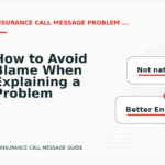How to Avoid Blame When Explaining a Problem in Insurance Call Message English