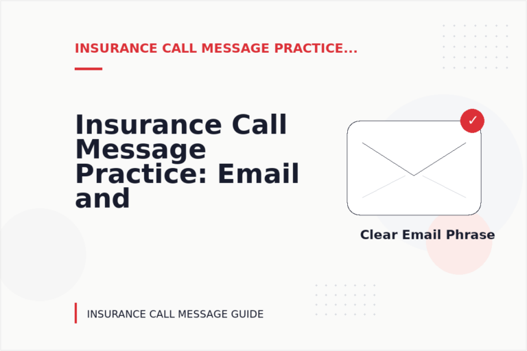 Insurance Call Message Practice: Email and Message Examples